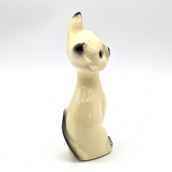 Small Mid Century Siamese Cat Figurine Anthropomorphic Hand Painted - Picture 7 of 12